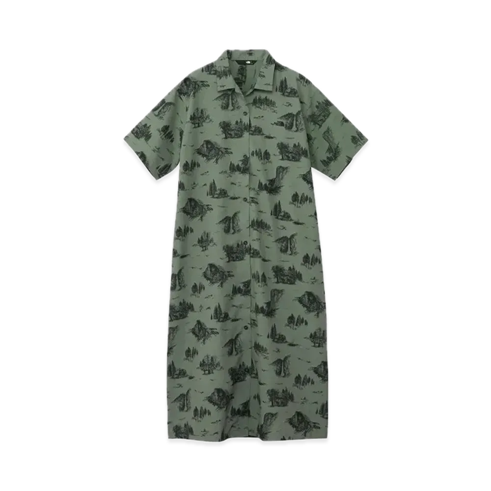 The North Face Short Sleeve Aloha Vented Shirt One Piece "Yosemite Toilette New Taupe"