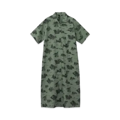 The North Face Short Sleeve Aloha Vented Shirt One Piece "Yosemite Toilette New Taupe"