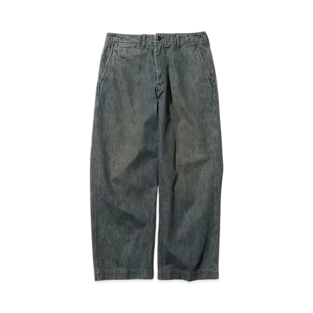 BEAMS MIL Trousers Denim Double Dye "O/W"