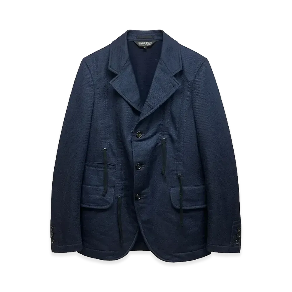 COMME des GARCONS HOMME Deux Honeycomb Mesh Jacket "Navy"
