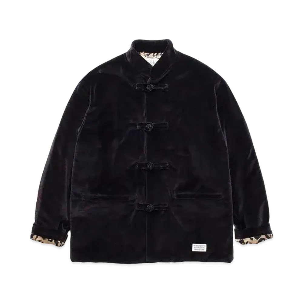 WACKO MARIA PAISLEY VELVET KUNG-FU JACKET (IMPORT FABRIC / PONTOGLIO) "Black"