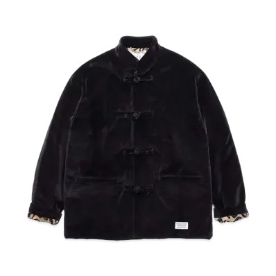 WACKO MARIA PAISLEY VELVET KUNG-FU JACKET (IMPORT FABRIC / PONTOGLIO) "Black"