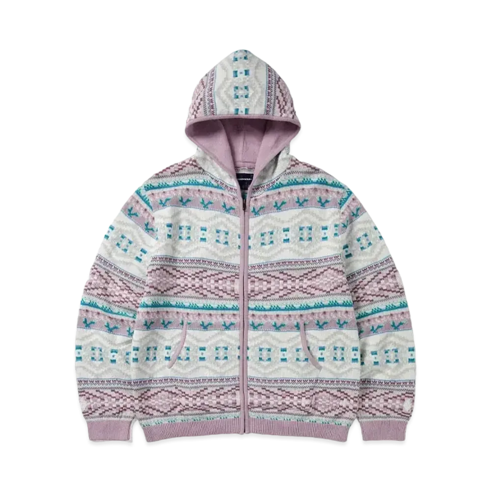 thisisneverthat Hooded Zip Up Sweater "Pink"
