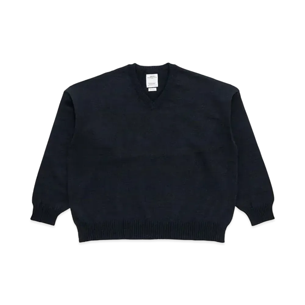 visvim Selmer V-Neck Knit (W/L) "Navy"