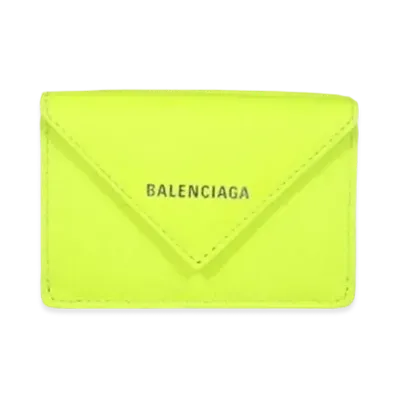 BALENCIAGA Papier Mini Wallet "Yellow"