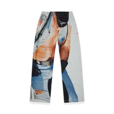 Diesel Pr-P-Martains-Tom25 Sweatpants With Graphic Print "Gray"