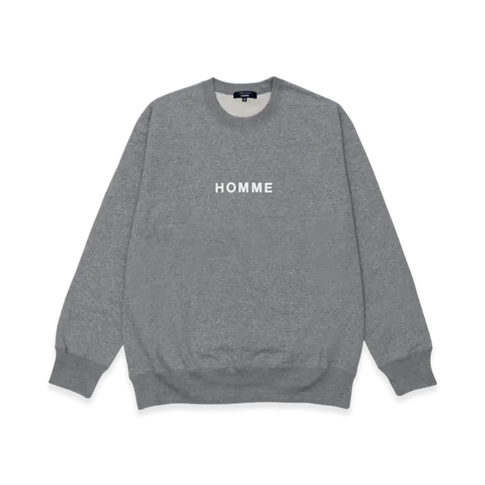 COMME des GARCONS HOMME Cotton Terry Cloth Garment Print T-Shirts "Top Grey"