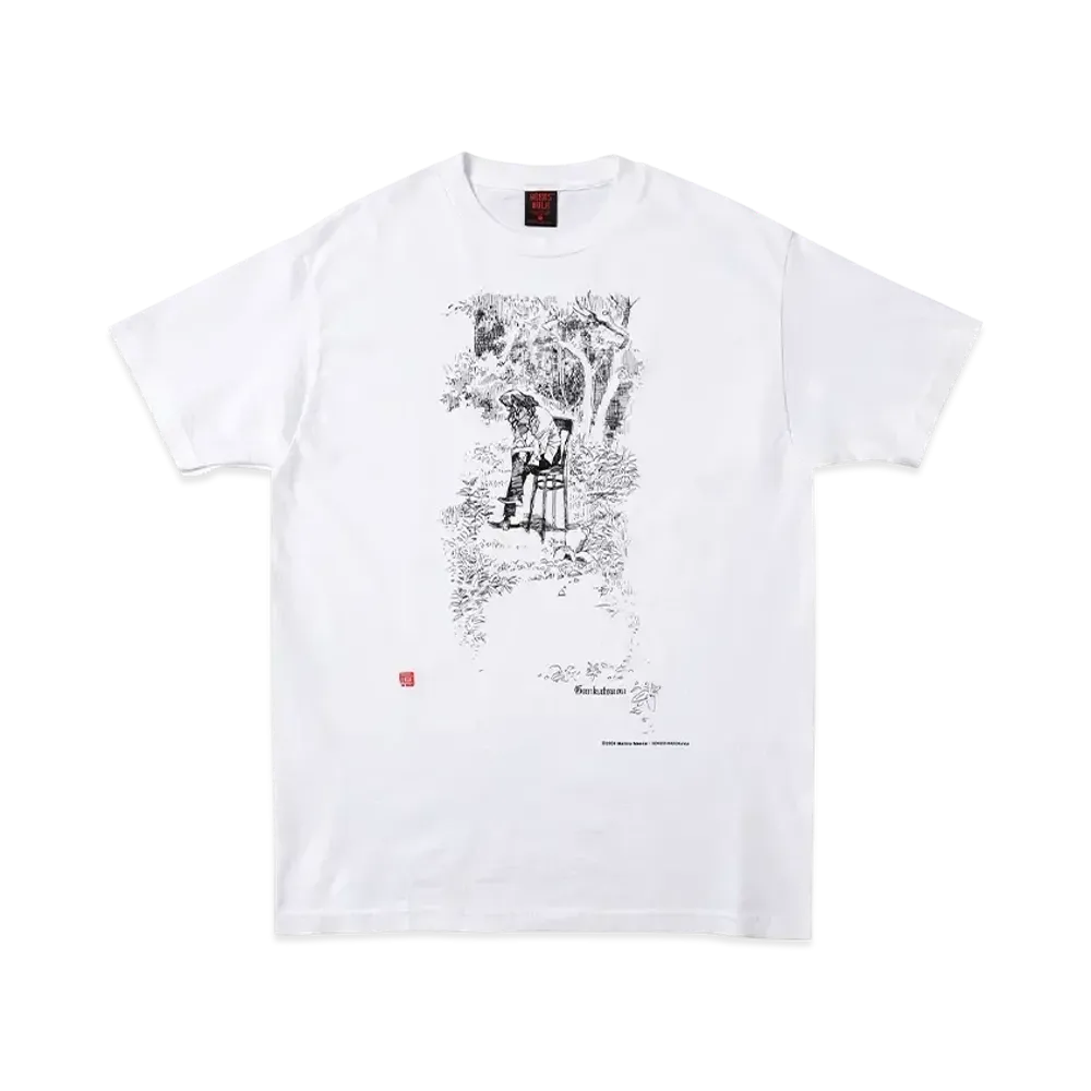 Geeks Rule x Gankutsuou (illastration by MAEDA MAHIRO) Silkscreen Printing T Shirt "White"