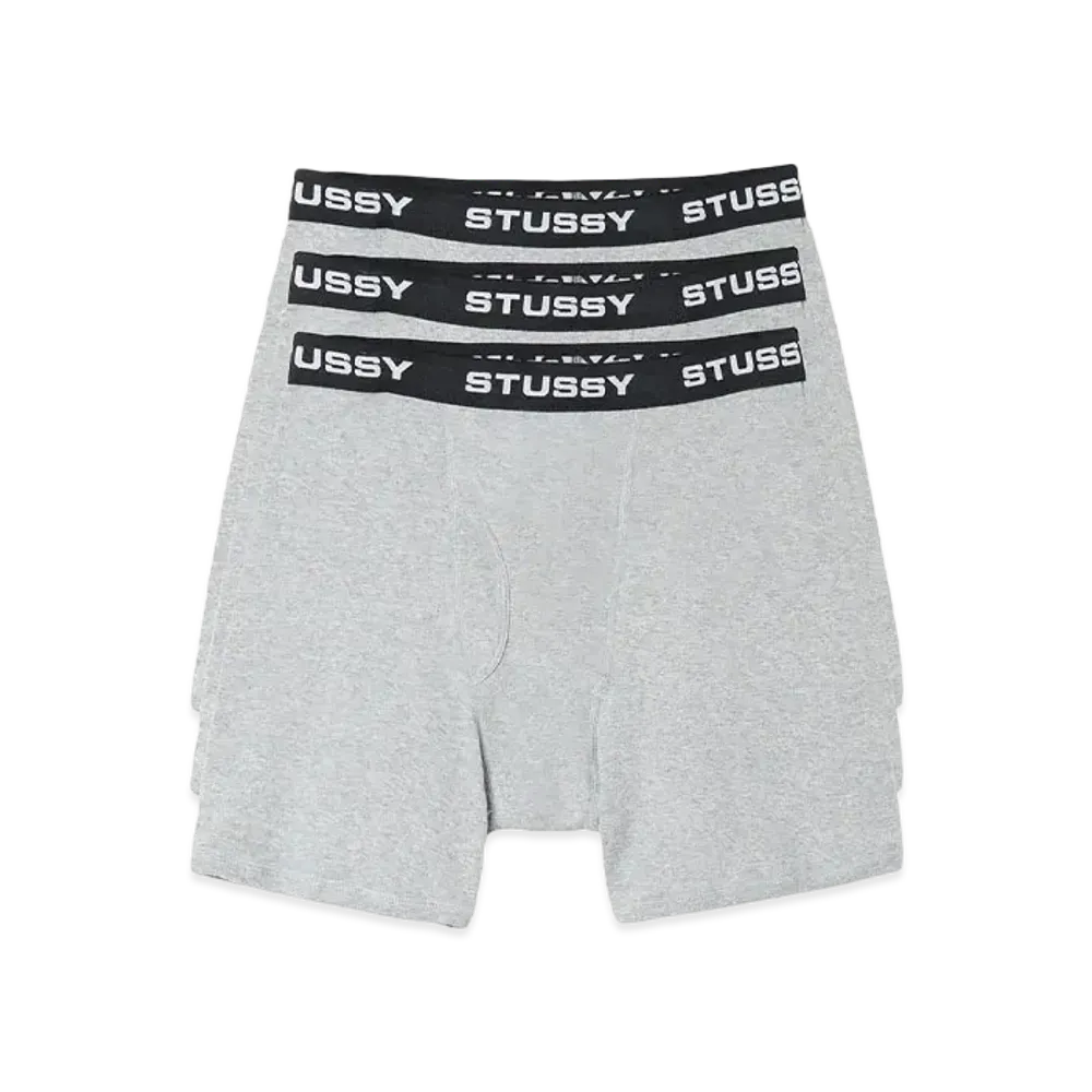 Stussy Boxer Briefs 3 Pack "Grey" (FA24)