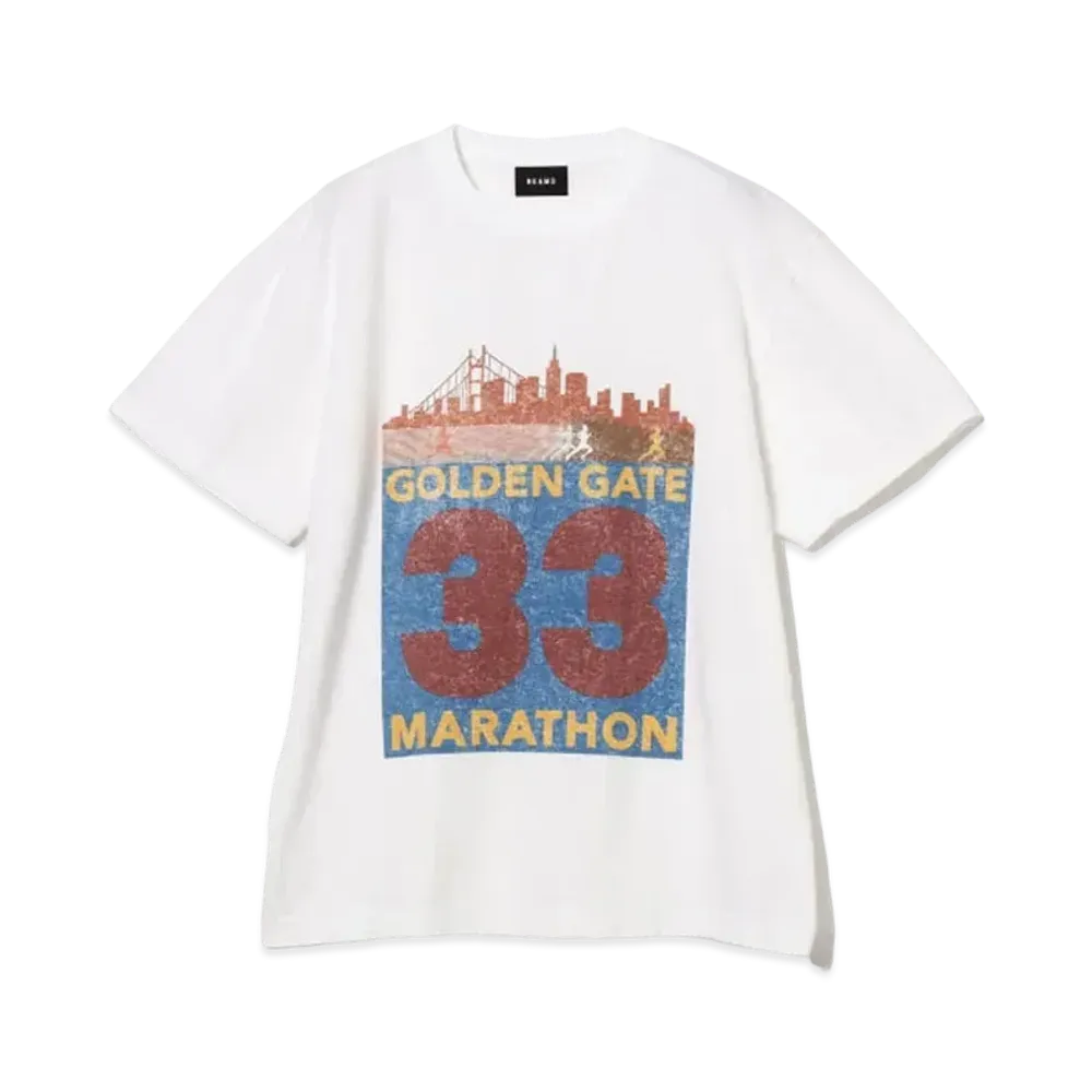 BEAMS Golden Gate Marathon Tee "White"