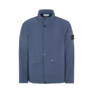 Stone Island 40327 Light Soft Shell-R_E.DYE Technology In Recycled Polyester "Blue Gray"