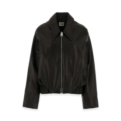 KHAITE Women's Leather Oversize Odin Jacket "Black"