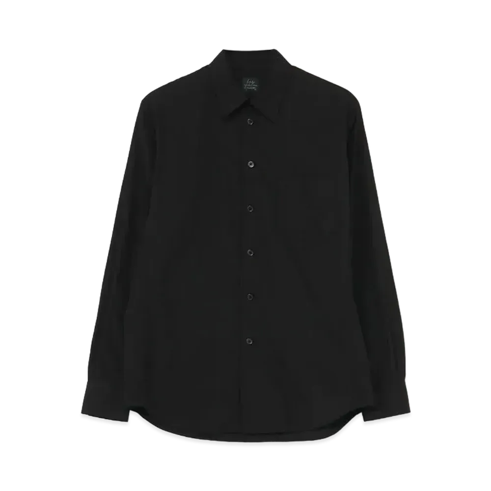 Yohji Yamamoto Pour Homme COSTUME D'HOMME 4 DIMENSION CUTTING MOTION REGULAR COLLAR SHIRT "Black"