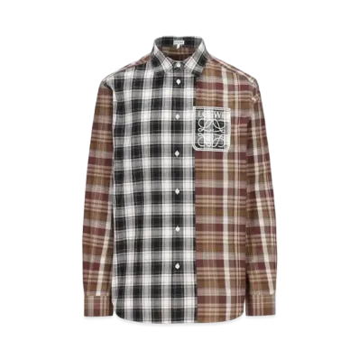 LOEWE Patchwork Check Shirt In Cotton