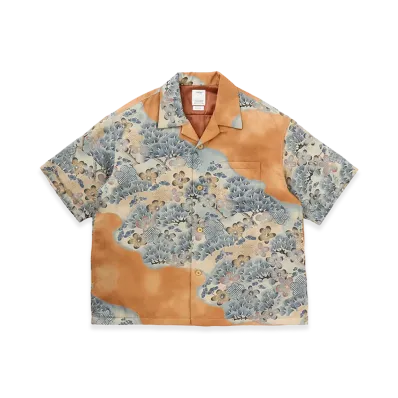 visvim Wallis Shirt S/S Jacquard (Mawata) "Brown"