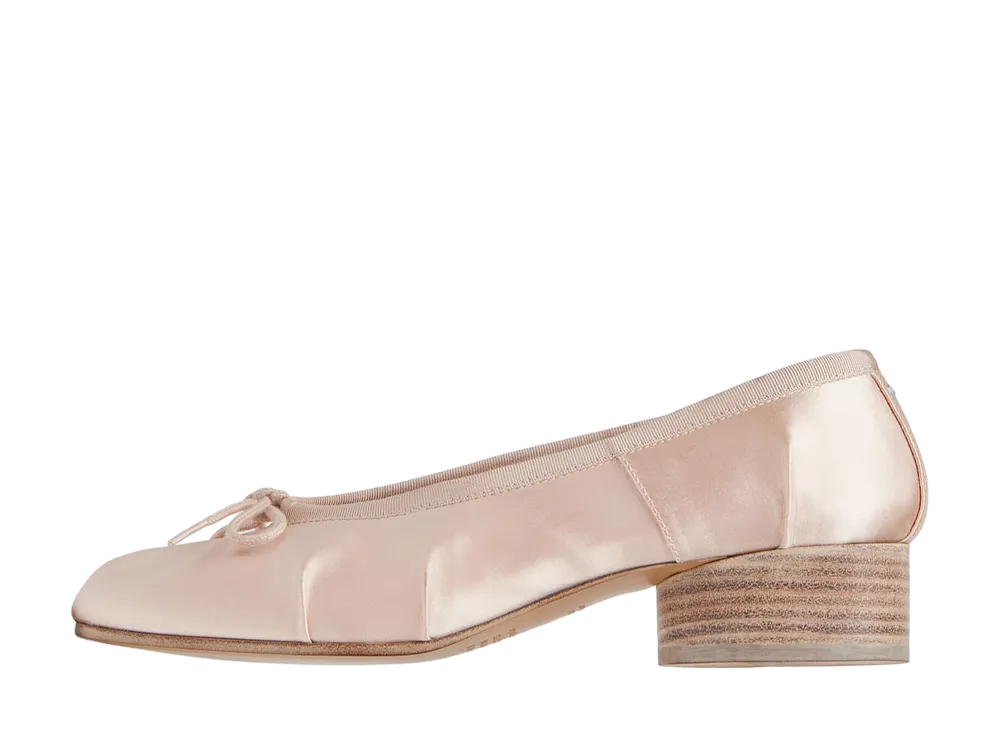 Maison Margiela Women's Tabi Satin Ballerina Shoes "Blue"