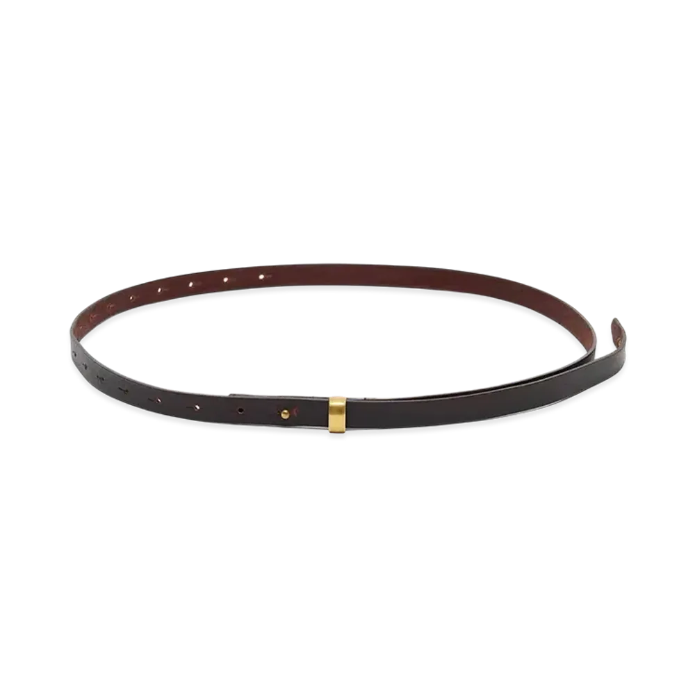 UNDERCOVER Cowhide Leather Giboshi Stud Belt "Dark Brown"