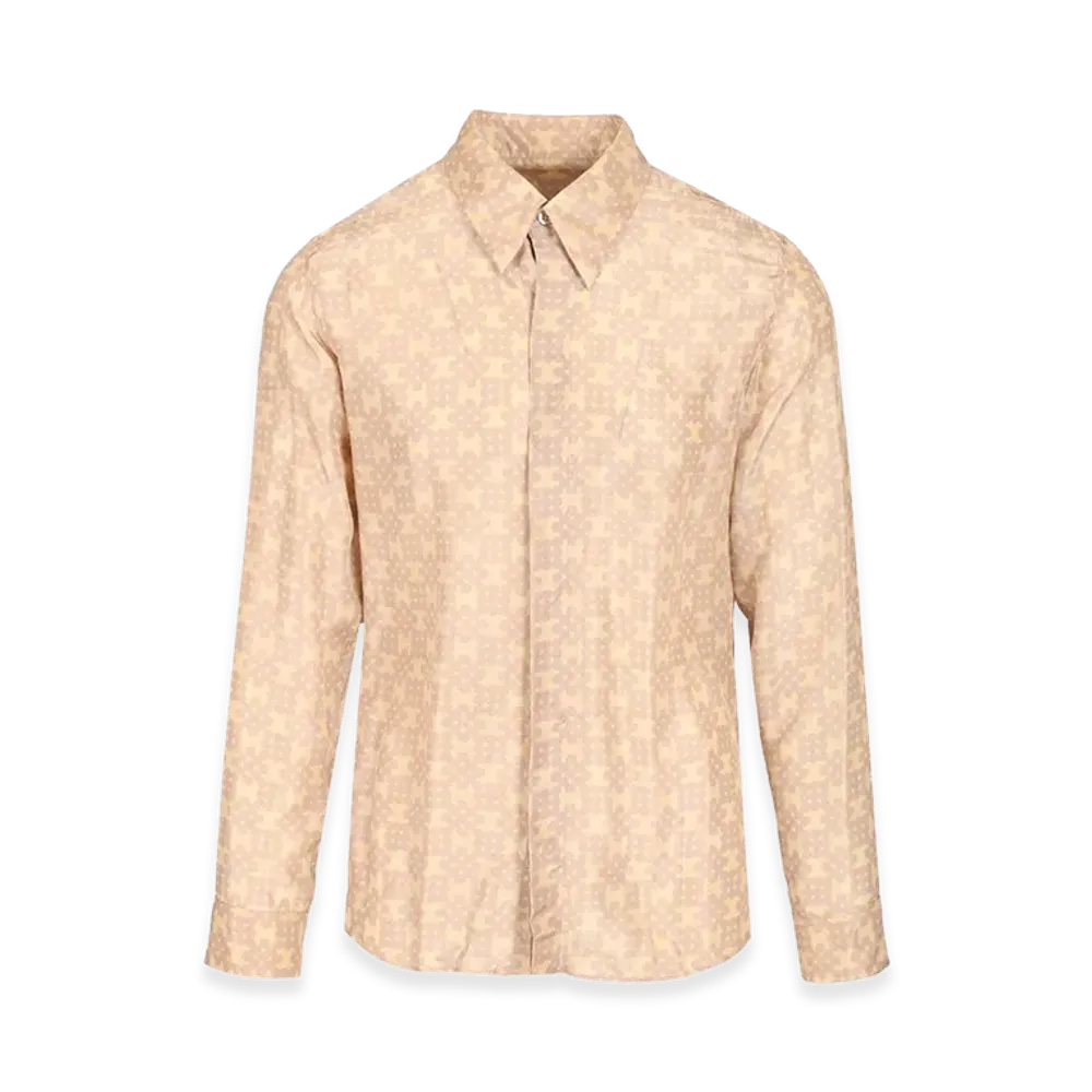 DRIES VAN NOTEN Carvies Silk Shirt "Rose"