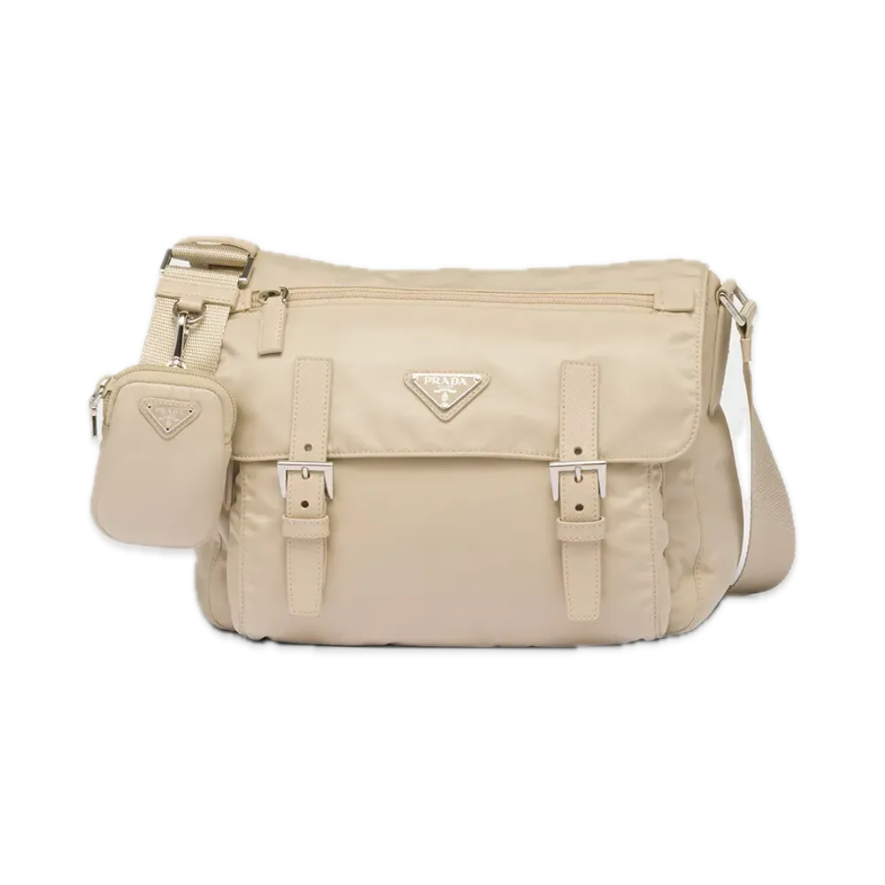 PRADA Re-Nylon Shoulder Bag "Sand Beige"