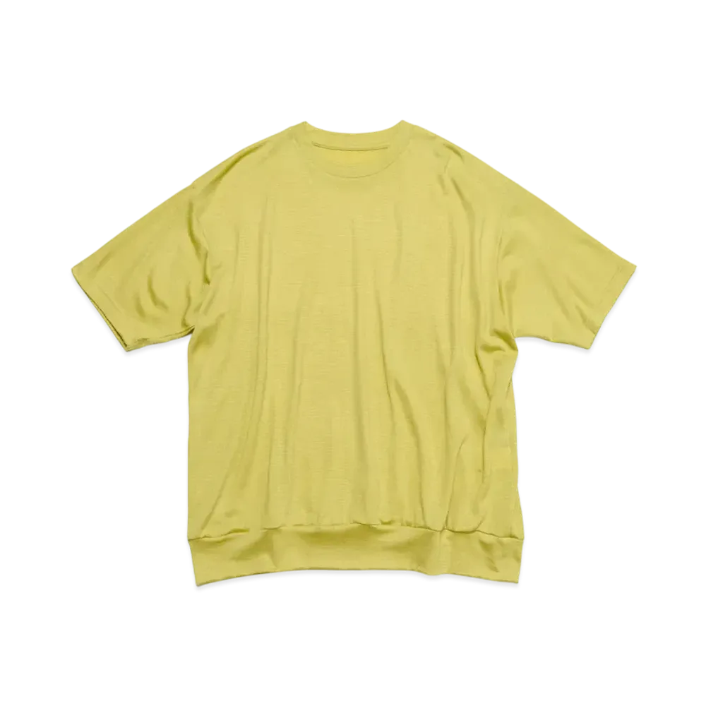 SOPHNET. Washable Wool S/S Top "Yellow"