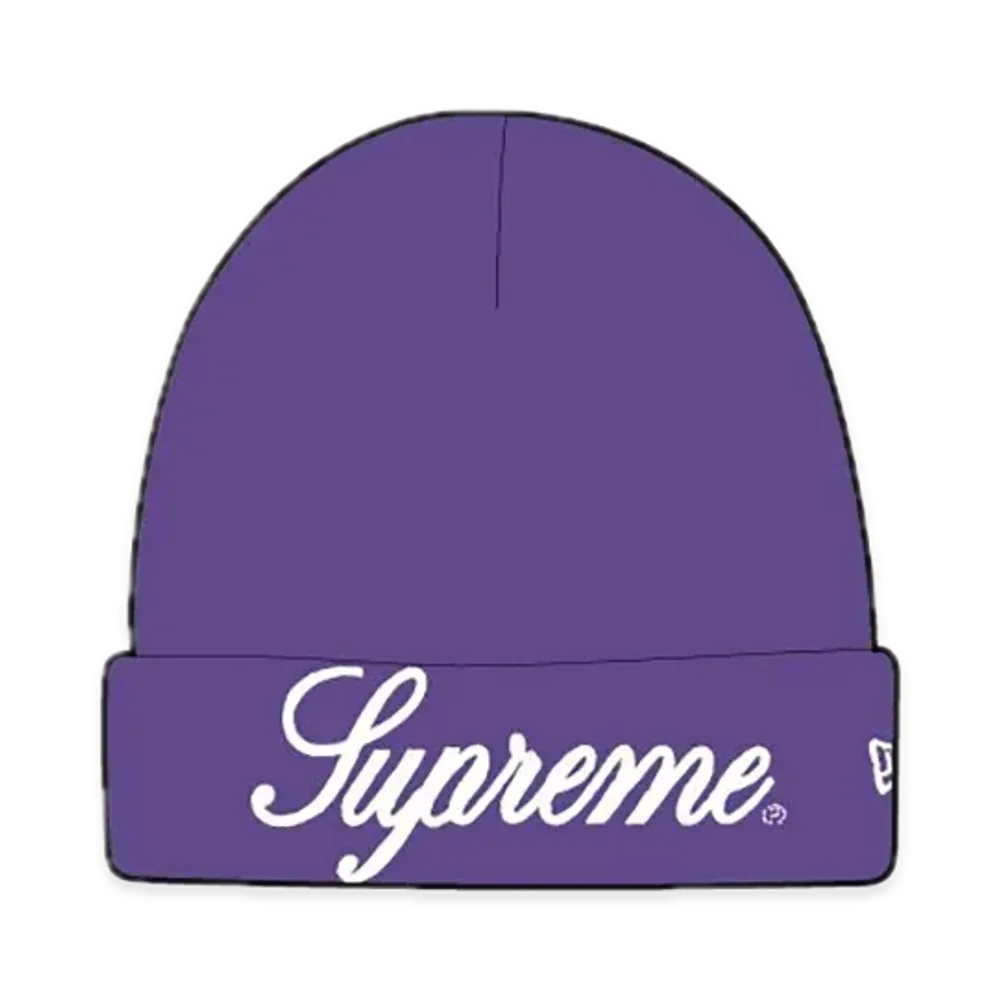 Supreme New Era Script Beanie "Purple"