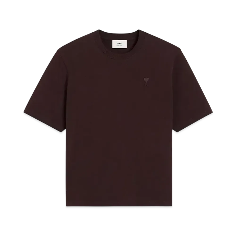 AMI PARIS Ami de Coeur Tee "Aubergine"