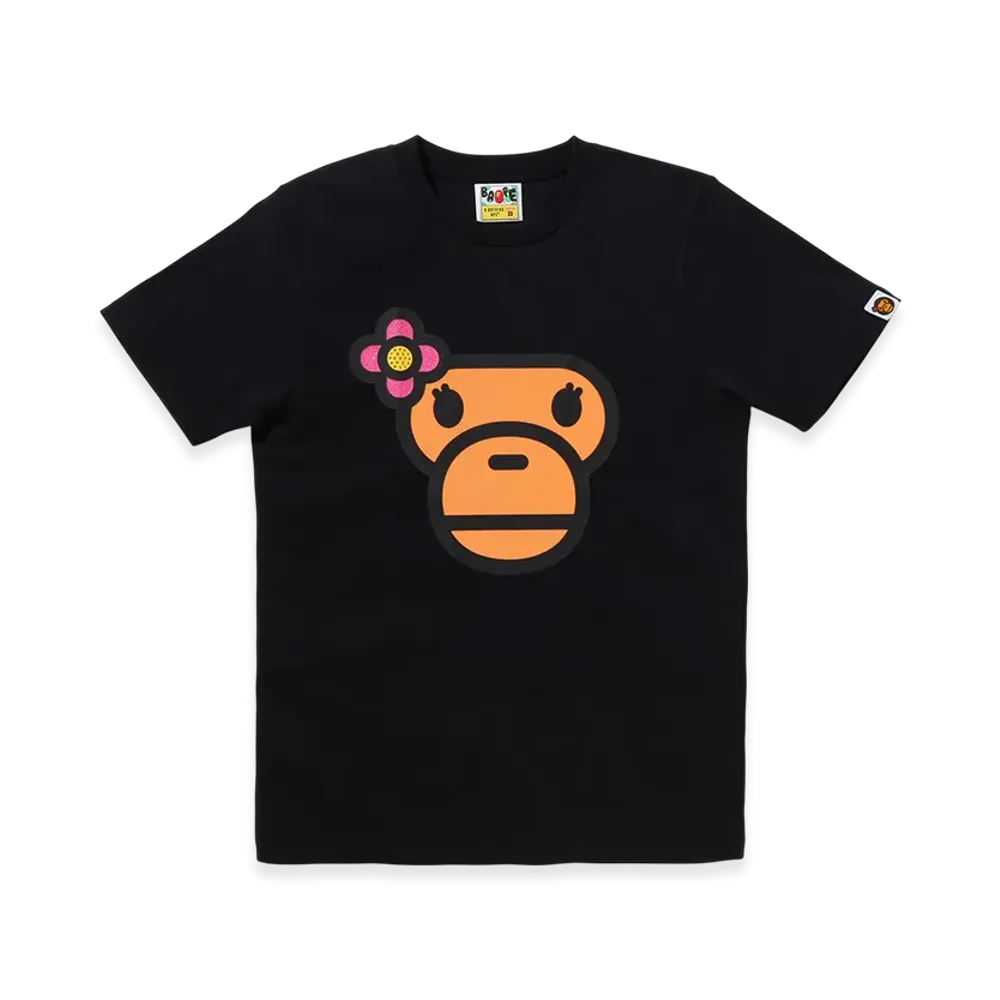 A BATHING APE Crystal Stone Lisa Face Tee "Black"