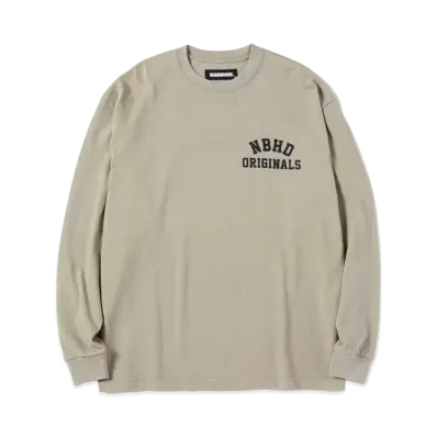 NEIGHBORHOOD SULFUR DYE / C-CREW . LS "Greige"