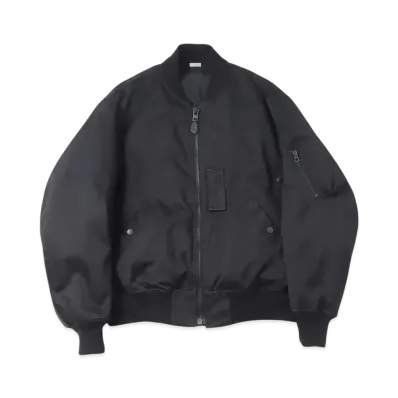 A.PRESSE Vintage Silk Flight Jacket "Black"