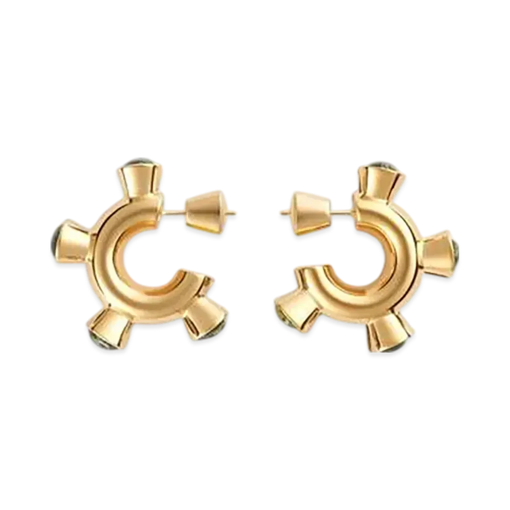 Bottega Veneta Ellipse Ceramic Earrings "Yellow/Black/White"
