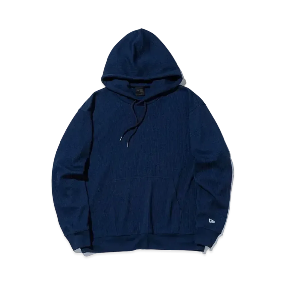 NEW ERA BLACK LABEL FW24 Oversized Waffle Pullover Hoodie "Navy"