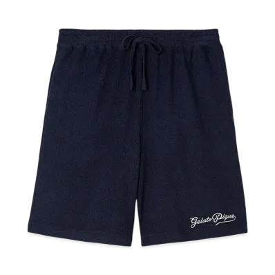 GELATO PIQUE Homme Pile Logo Embroidered Shorts "Navy"
