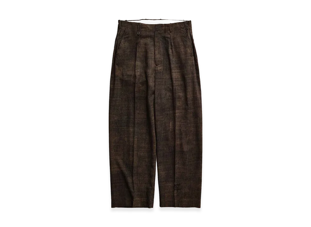 NICENESS N.Dickens Printed Stripe Resized Trousers "Wide Stripes"