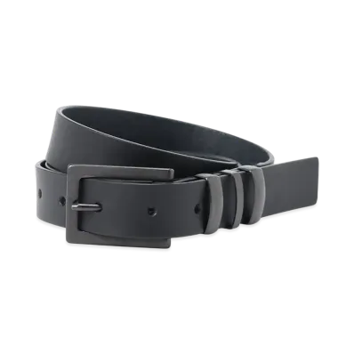 Y's Thick Semi Gloss Leather 25Mm Belt "Black"