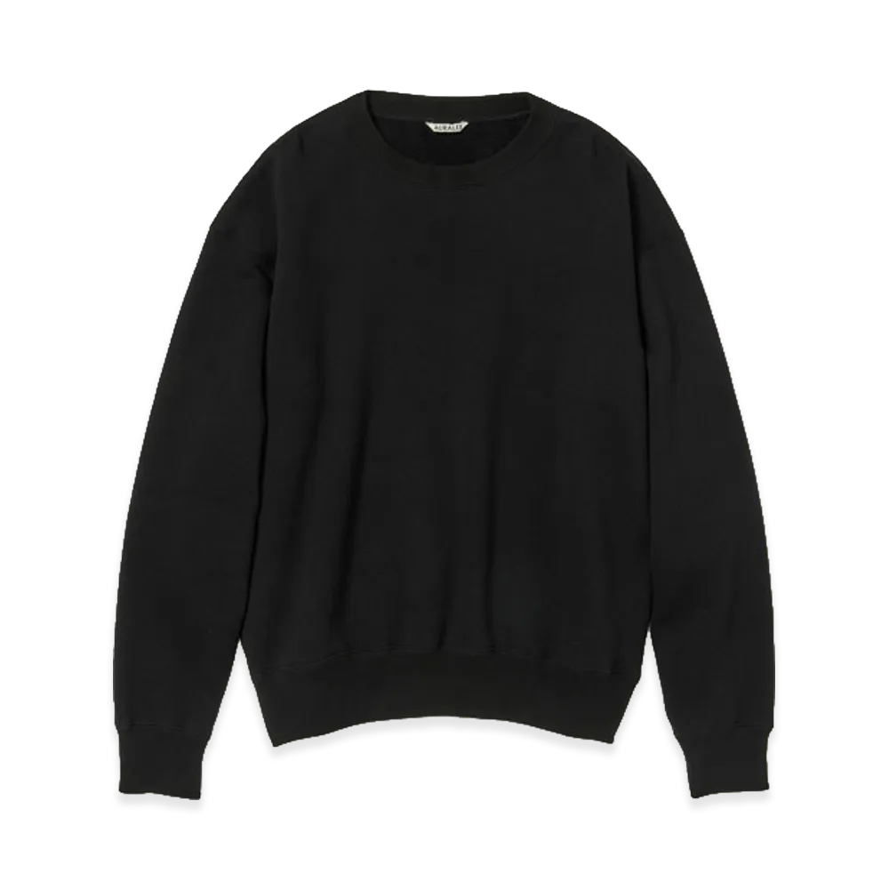AURALEE Smooth Soft Sweat P/O "Black"