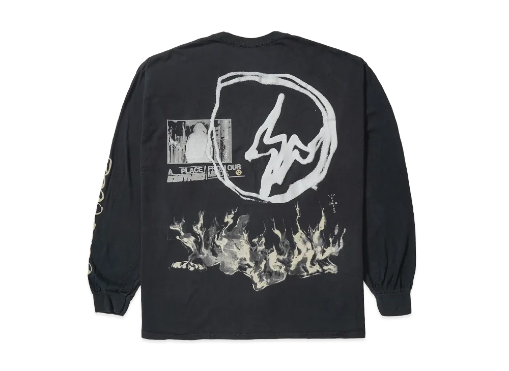 Travis Scott Cactus Jack For Fragment Logo L S "Black"