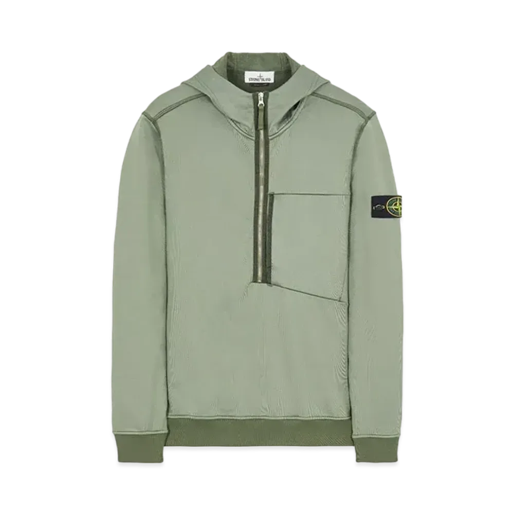 Stone Island 63247 COTTON NYLON FLEECE "Sage Green"