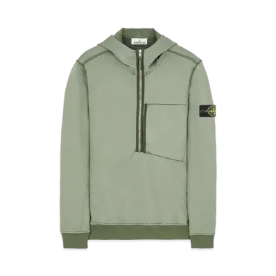 Stone Island 63247 COTTON NYLON FLEECE "Sage Green"
