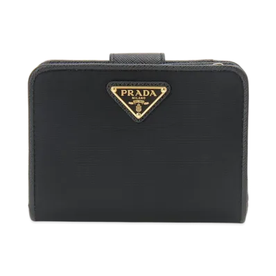 PRADA Womens Black Bi-fold Wallet "Black"