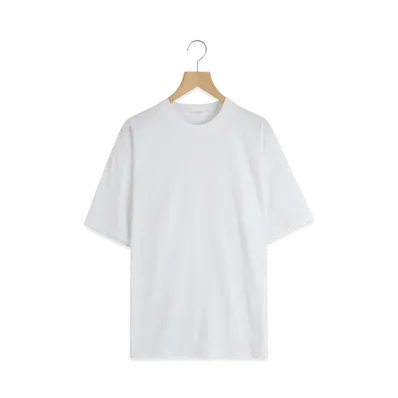 COMOLI Cotton Jersey Short Sleeve T-Shirt "White"