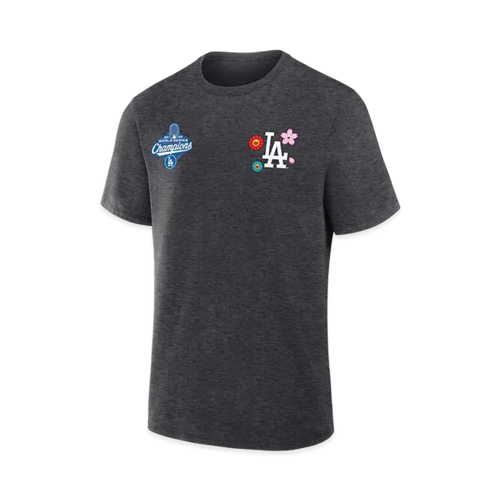 Takashi Murakami x MLB x Los Angeles Dodgers World Series Champions Collection T-Shirt (Kids) "Charcoal Gray"