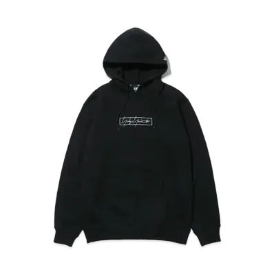 Yohji Yamamoto Pour Homme NEW ERA BOX LOGO PRINT SWEAT PULLOVER HOODIE "Black"