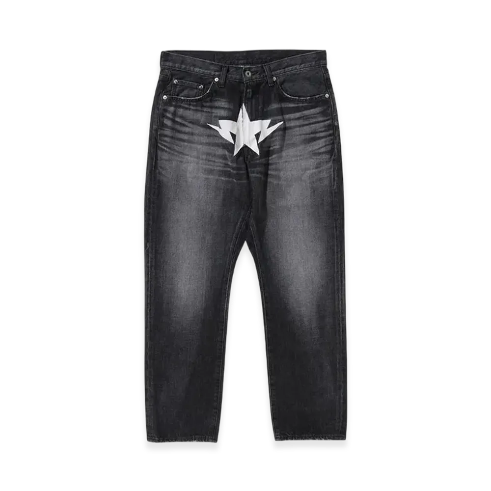 A BATHING APE Twin STA Relaxed Fit 13 Oz Denim Pants "Black"