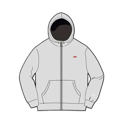 Supreme Windstopper Zip Up Hooded Sweatshirt "Light Grey"