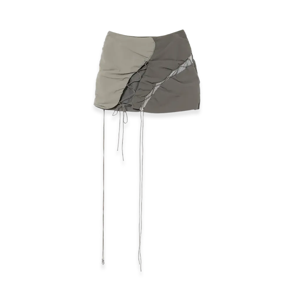 THEREDTHREAD G Tech Cord Skirt "Gray"