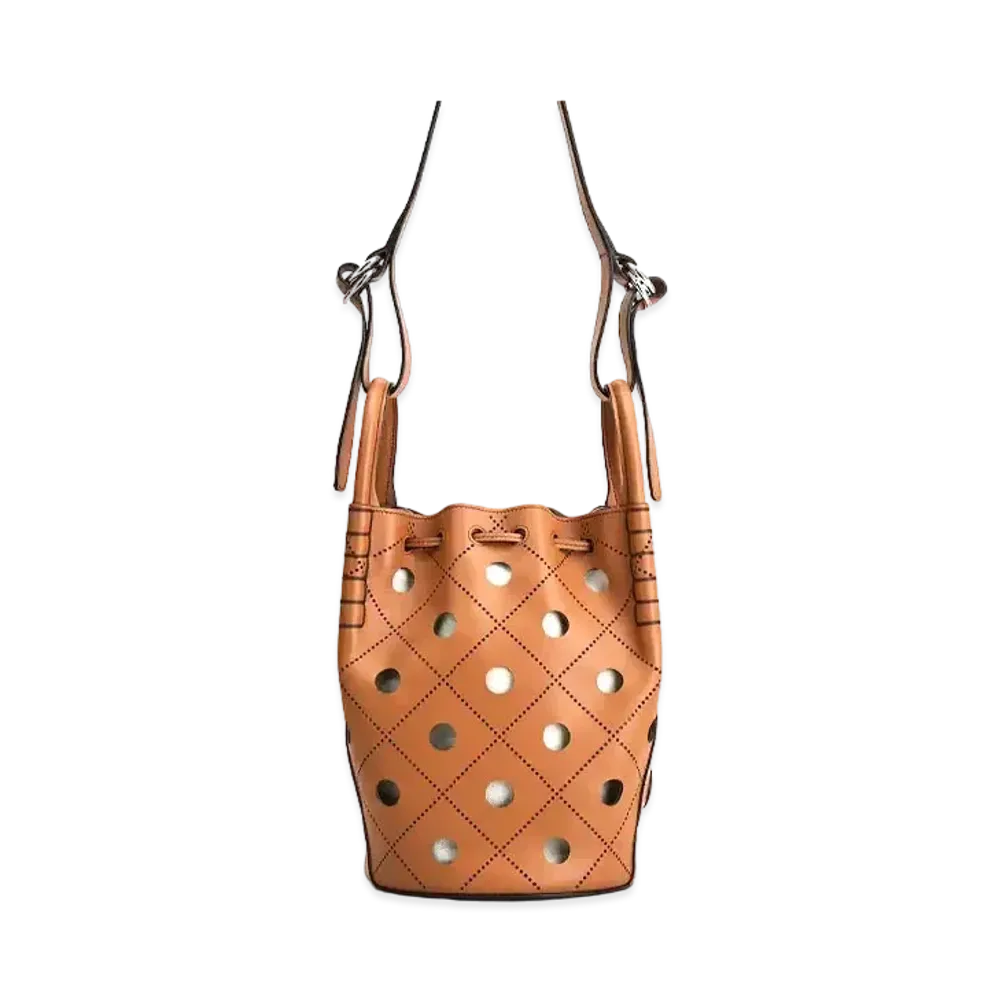 TOD'S Leather Bucket Bag Mini "Brown"