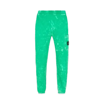 Stone Island 61438 COTTON FLEECE + OFF-DYE OVD TREATMENT_REGULAR FIT "Green"