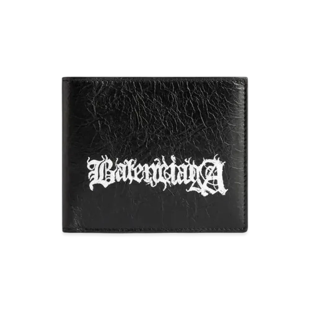 BALENCIAGA Cash Square Folded Wallet DIY Metal "Black"