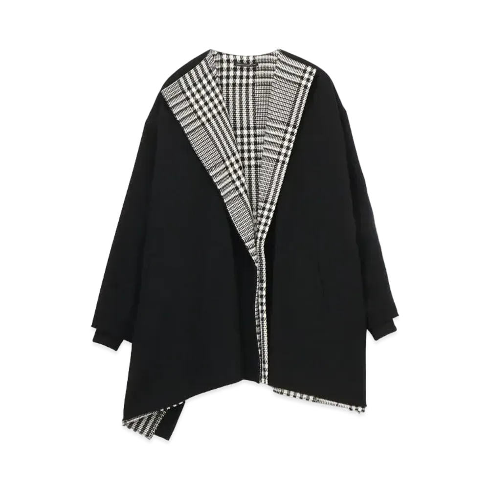 Yohji Yamamoto Y's NO COLLAR SHORT COAT "Black"