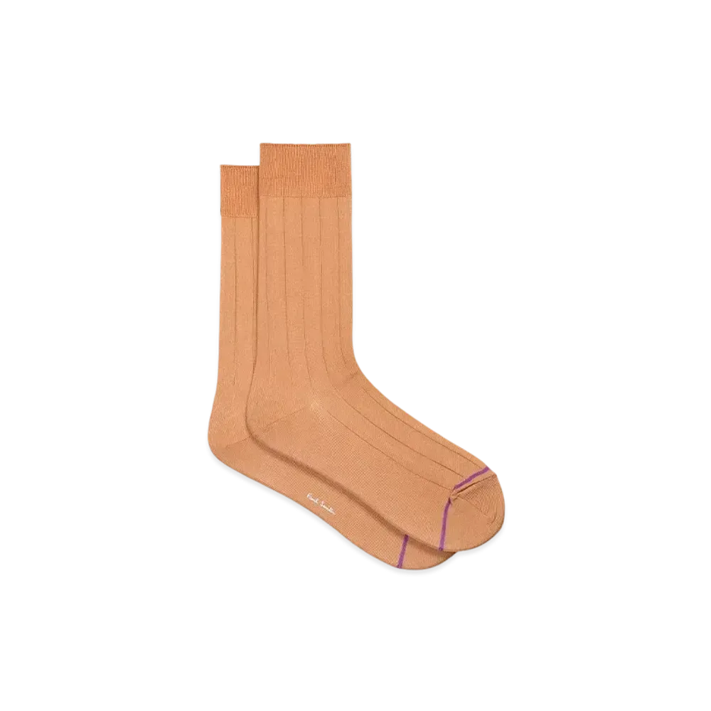 Paul Smith Collar Ribbed Socks "Orange"